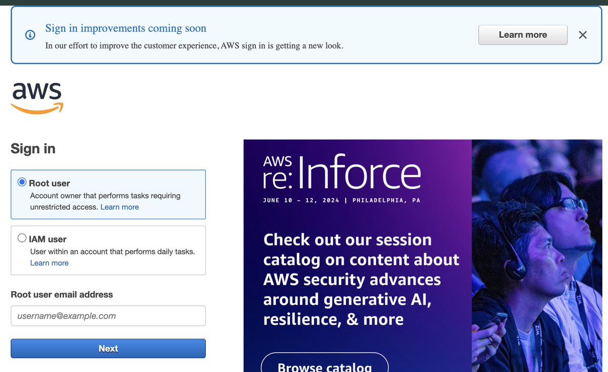 i guess its time for @awscloud to center its div now, why is everyone updating their login page lol