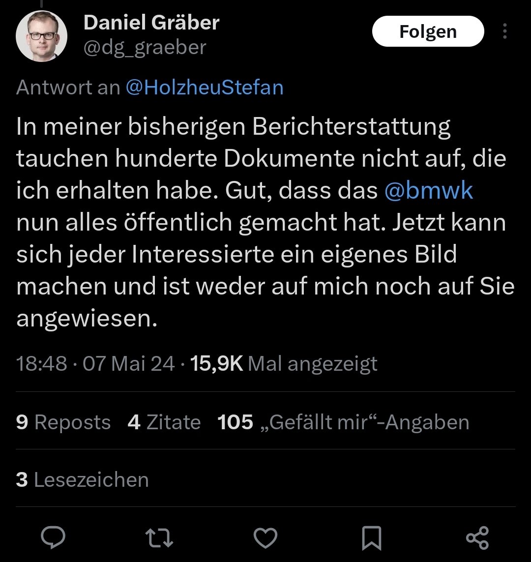 Das ist mal interessant: Herr Gräber sagt hier quasi, dass er bewusst Material zurückgehalten hat bei seiner Berichterstattung. Blöd nur, dass jetzt alles zugänglich ist und seine Manipulation und Kampagne auffliegt.