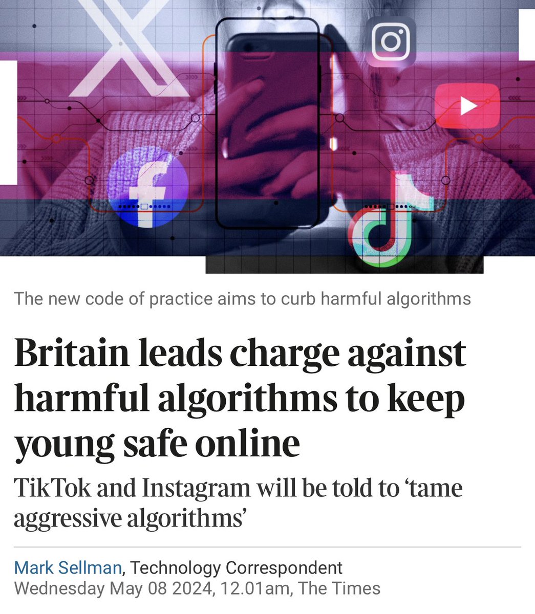 This is a great start. If age verification can be proven to work for 13 year olds, it will be straightforward to raise the age for social media to 16. @charleshymas telegraph.co.uk/news/2024/05/0…