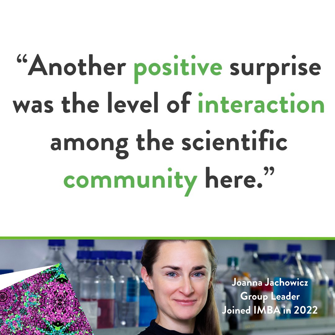 Joanna Jachowicz started her group at IMBA in 2022. Visit the IMBA website to learn more about how IMBA supports new group leaders and the scientific facilities available: oeaw.ac.at/imba/scientifi…