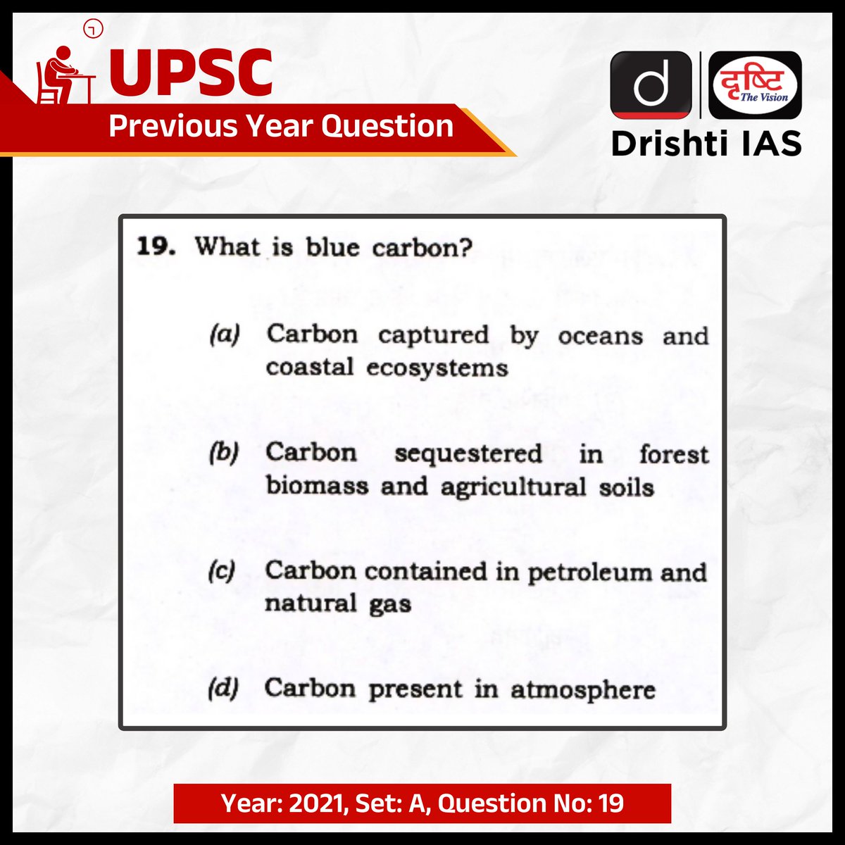 Here is a question for you from Civil Services Preliminary Examination- 2021

We will pin the correct answer in the comment box the next day.

#PrelimsSuccessWithDrishtiIAS #PrelimsWithDrishtiIAS #Prelims2024 #PYQ #UPSC #UPSC2024 #IAS #CSE #Prelims #DrishtiIAS #DrishtiIASEnglish