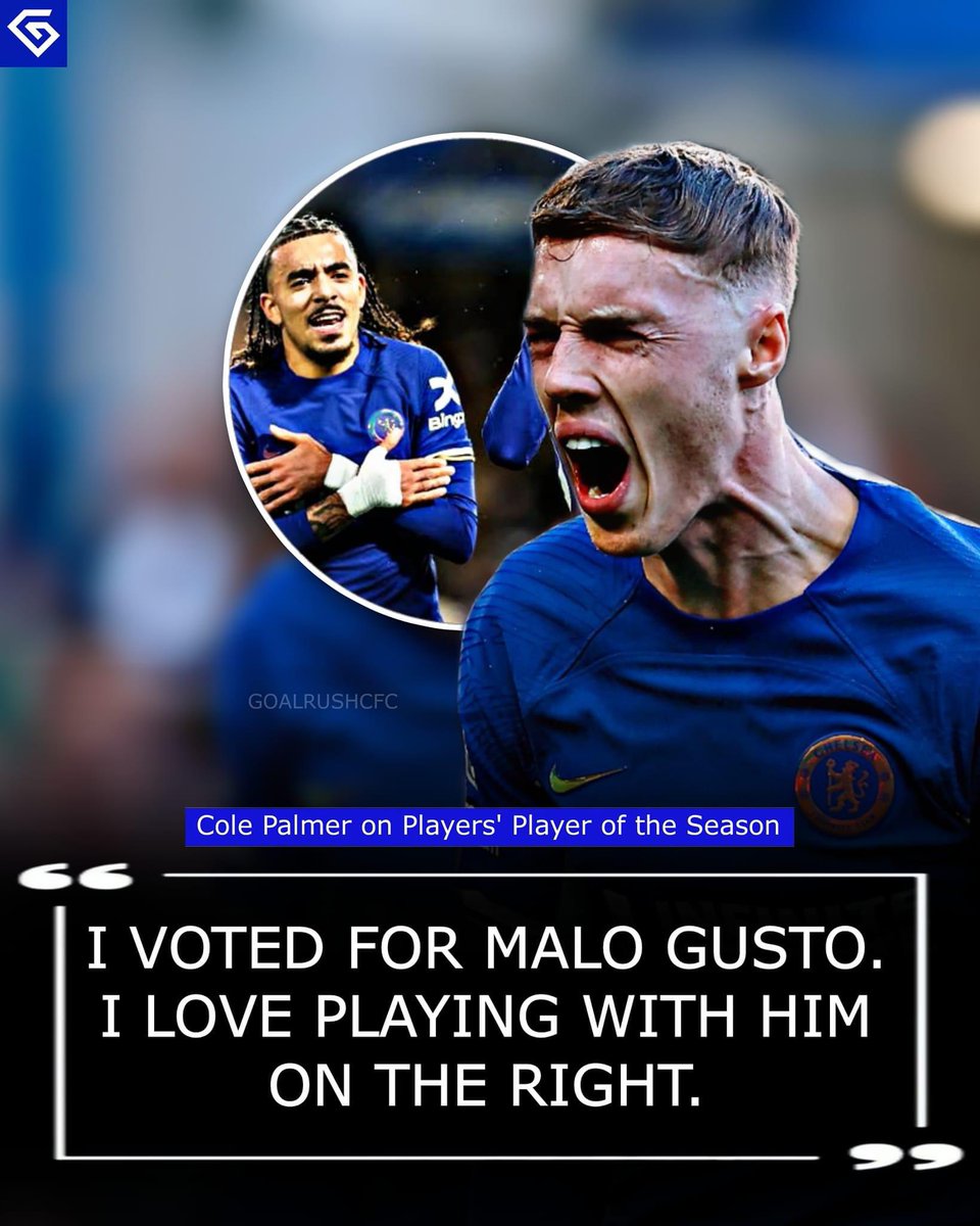 Cole Palmer voted for Malo Gusto.