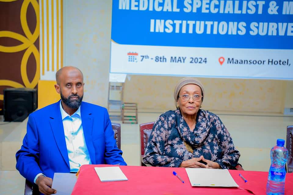 The Director General of the Ministry of Health Development @HergeyeDr opening the Validation Meeting on Medical Specialist and Medical Institutions Survey.