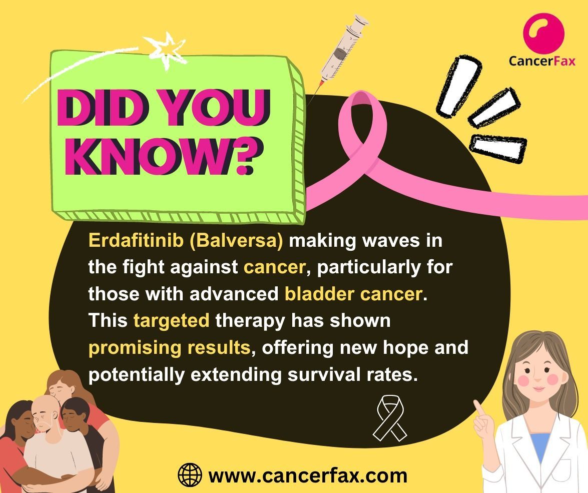 Erdafitinib (Balvasera) exhibits remarkable potential in the realm of cancer therapy, ushering in a new era of hope for individuals battling this disease. #bladdercancer #cancerfax #cancertreatment #cancercure #drug #medicine #breakthrough