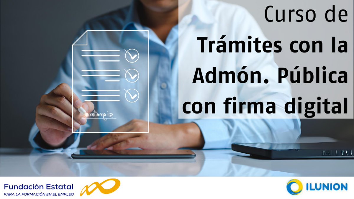 ✍️🖥️ Agiliza tus trámites con la Administración Pública usando #FirmaDigital. Aprende a innovar procesos y mejorar tus competencias digitales con nuestro #curso. ¡Haz que cada clic cuente y mantente a la vanguardia tecnológica!
➡️ i.mtr.cool/otyskokhpq
#EconomíaSocial