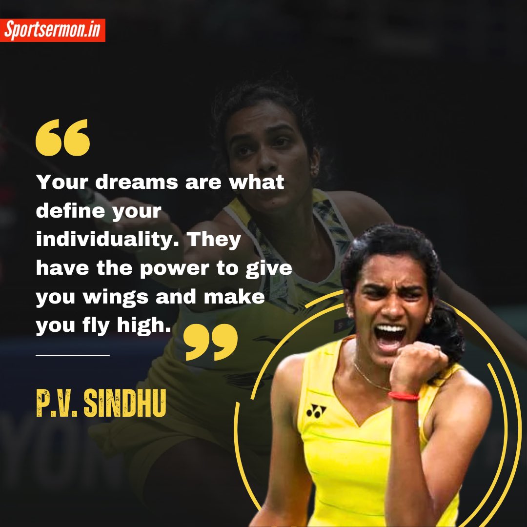 Fuel your week with the fire within. Let PV Sindhu's words inspire you to chase your dreams relentlessly. #WednesdayWisdom #PVSindhu #tennis