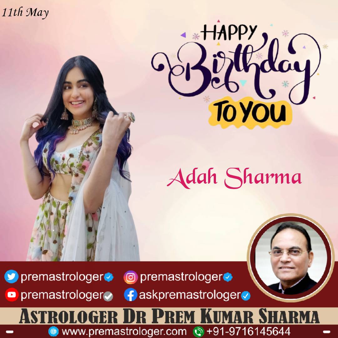 Wishing a delightful birthday to the talented star, actress Adah Sharma Ji! With memorable films & superb acting, she's carved a name in showbiz. May God fulfill all your dreams & bless you abundantly on your special day! GBY! @adah_sharma #Actress #HappyBirthday