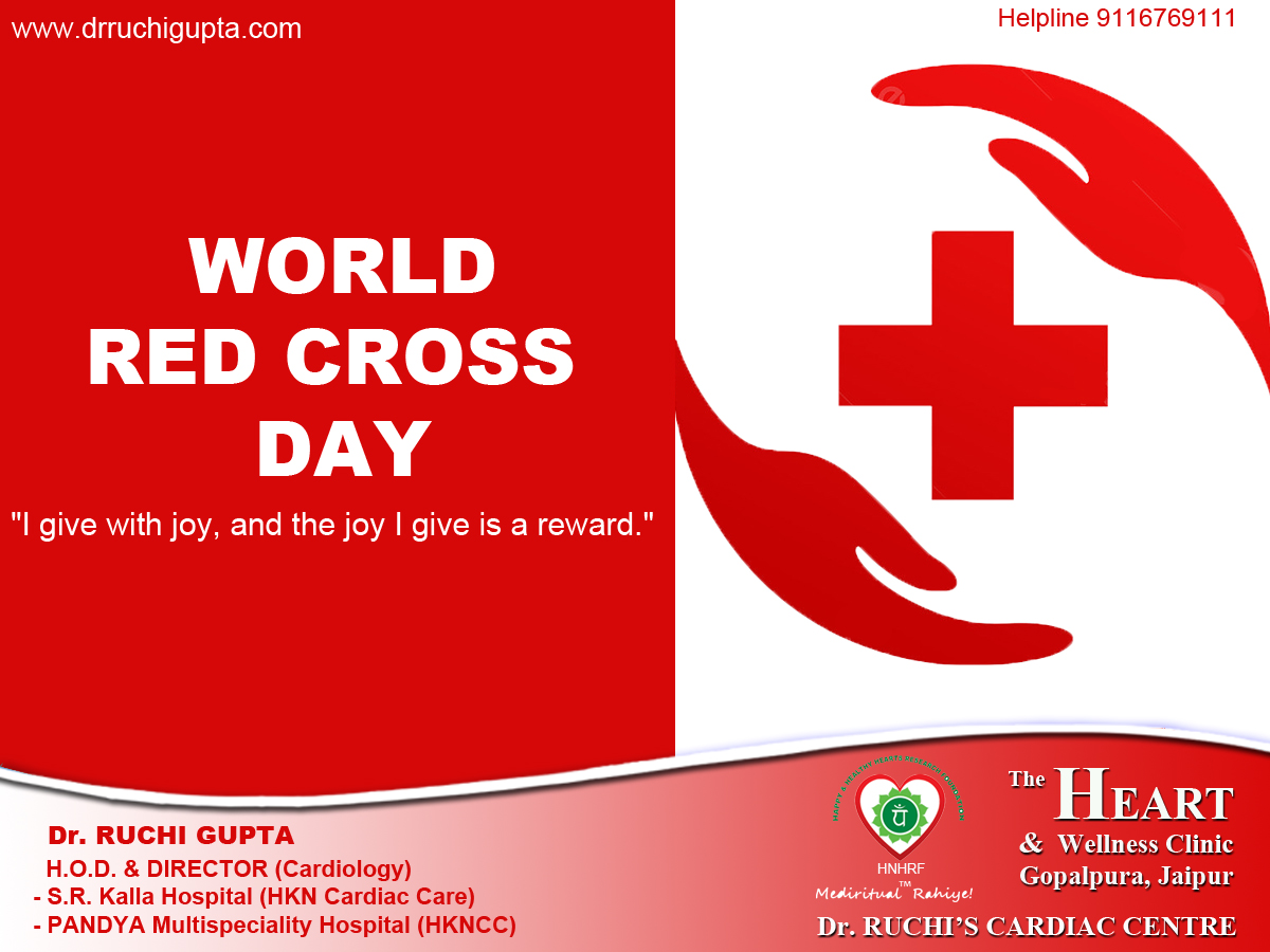 WORLD RED CROSS DAY 2024
#redcross
#RedCrossDay
#redcrosssociety
#hearthealth
#stayhealthyandhappy
#RightToHealth
#HealthForAll
#Health
#cardiooncology
#drruchiguptacardio
#jaipurdoctors #cardiology
#hnhrf #MediRitual