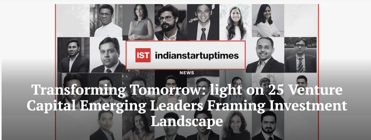 We are excited to share that Amish Dedhia was featured among the '25 Venture Capital Emerging Leaders Shaping India's Investment Landscape.' Amish is Principal at Chiratae Ventures, leading the Portfolio Growth and Exits. indianstartuptimes.com/news/transform… @amishdedhia @sudhirksethi…