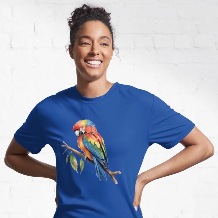🌈 🦜 Bring some color into your day with the Rainbow Parrot! 
Discover this colorful friend now in my shops:

🔴 redbubble.com/shop/ap/160877… 🔴 @redbubble 

🔵 teepublic.com/t-shirt/599042… 🔵 @TeePublic 

#IndieArtist #Moxi #RBandME #ColorfulCreatures #ParrotArt #NatureInspired #ShopNow