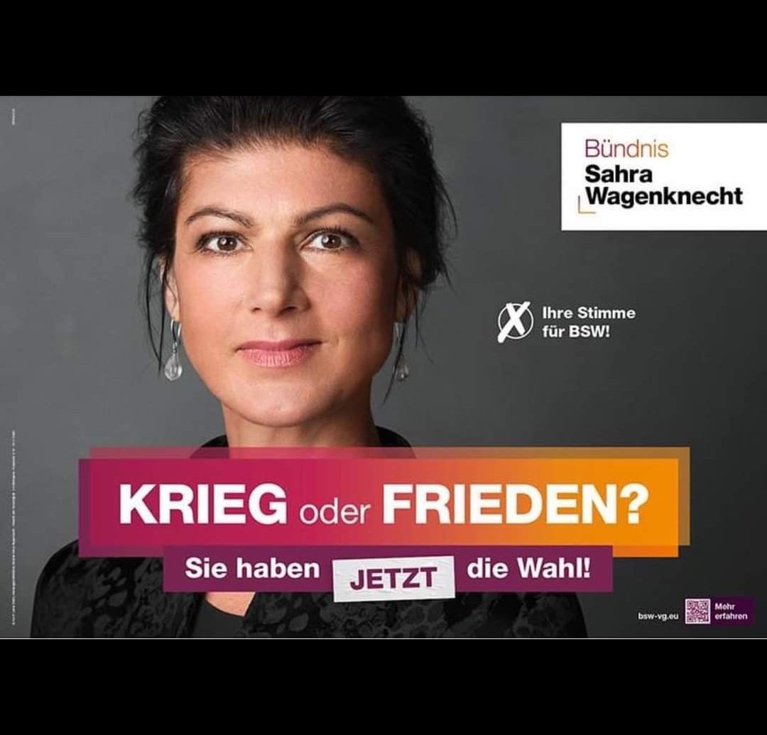 Wählt Wagenknecht und Putin hört sofort auf, Krieg zu führen. Bemerkenswert, für wie blöd das BSW seine Wähler hält. Aber vielleicht ist das ja realistisch.