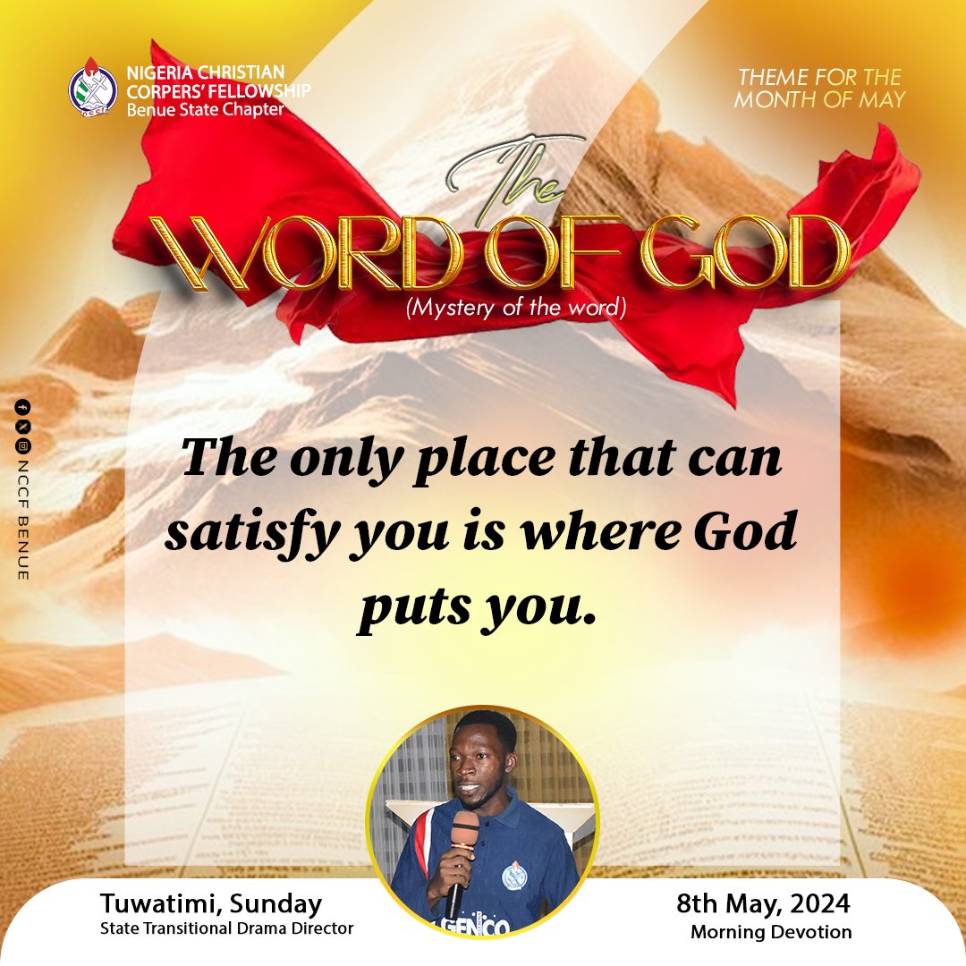 Excerpts from today's morning devotion. 

#nccf
#nccfbenue
#nccfnational
#nccfbenuedevotions 
#jesuscorper 
#theword
#thewordofGod 
#devotion