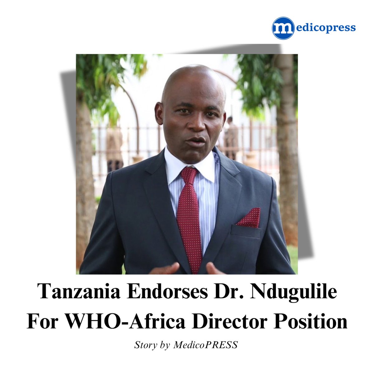 Dr. Ndugulile seeks to be the first East African to hold the position of Regional Director for Africa at the World Health Organization. medicopress.media/tanzania-endor…