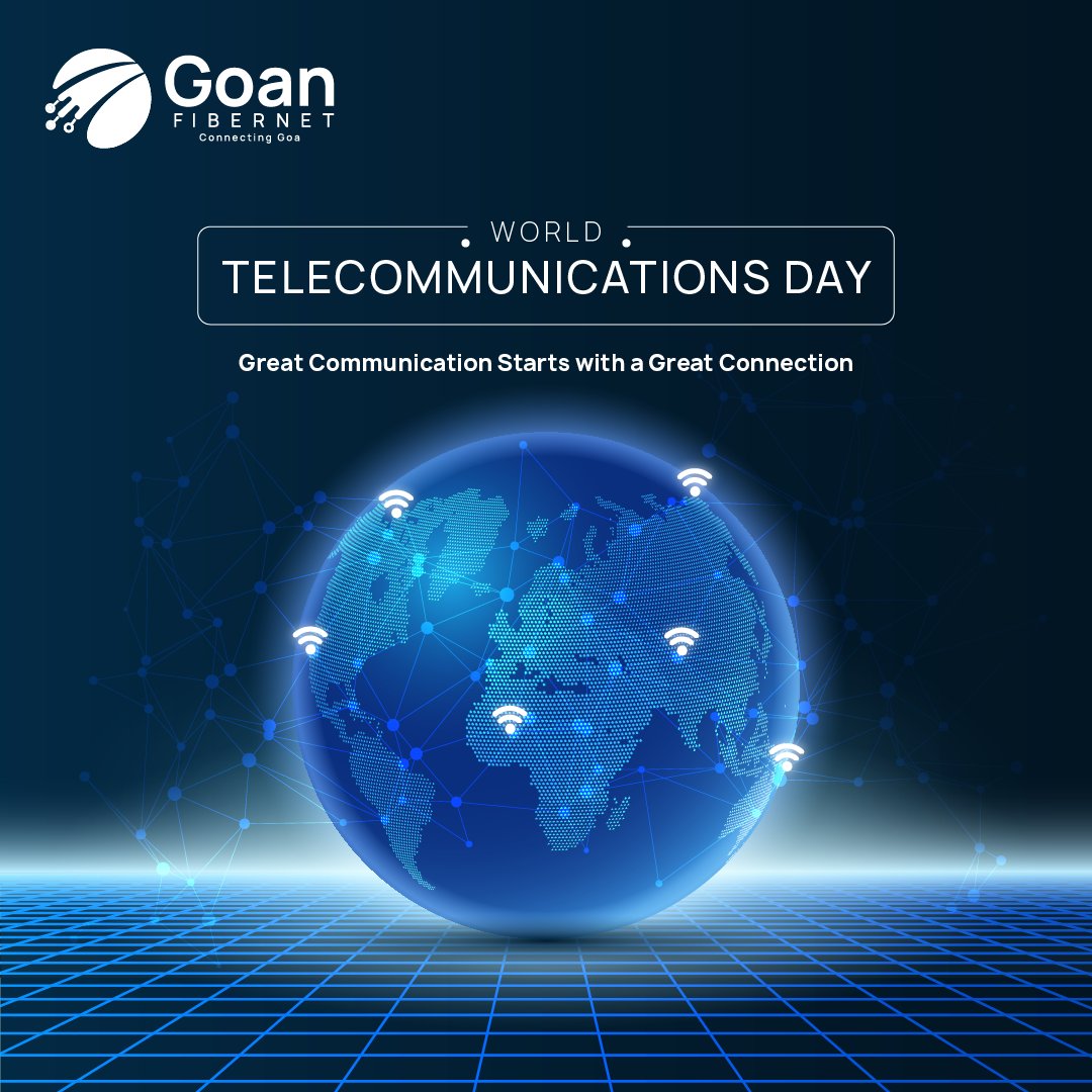 Celebrating connectivity on World Telecommunication Day with Goan Fibernet! Stay linked, stay empowered. 🌐

#worldtelecomday #fibernet #goa #internet #wifi #goanfibernet #vocalforlocal #internetserviceprovider #isp #broadband #ftth