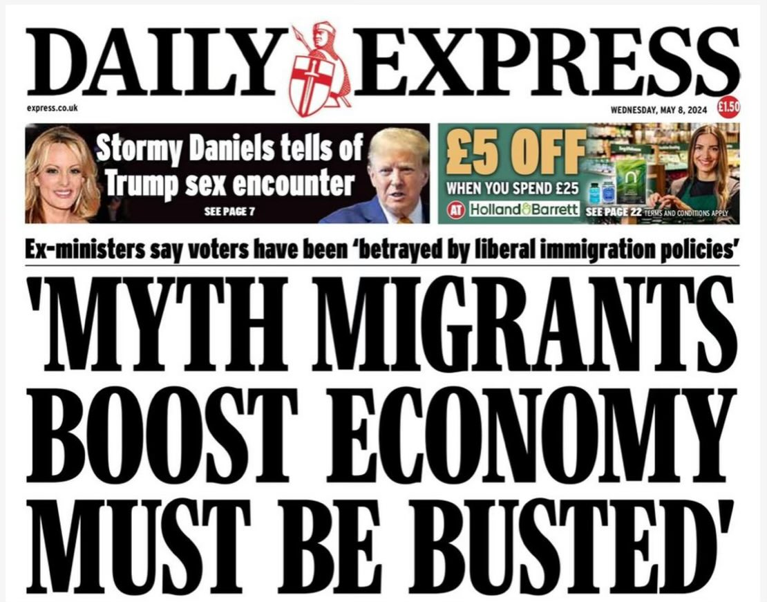 The express is busy with more racist tropes today.
Needless to say, they are wrong.
iasservices.org.uk/the-effect-of-…

#ToriesLie
#ToryRacism
#GeneralElectionNow
