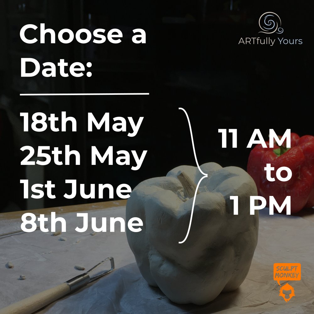 sculptmonkey's tweet photo. Cool off your fingers in some moist clay! This is for absolute Beginners and Experts! Visit https://t.co/X36naIS4Fz
Contact: 9482940421
#art #contemporaryart #handmade #sculpture #clay #sculptmonkey #ceramics #ceramicsculpture #contemporaryceramics #interiordesign #homedecor https://t.co/87RxQhmEqp