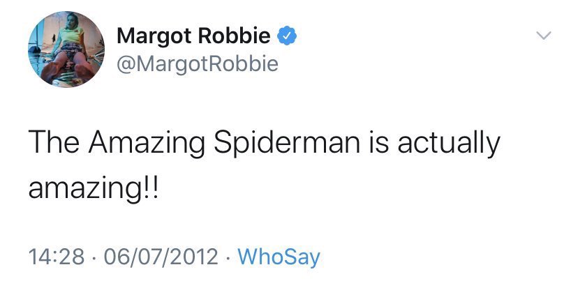 remember when margot robbie tweeted this