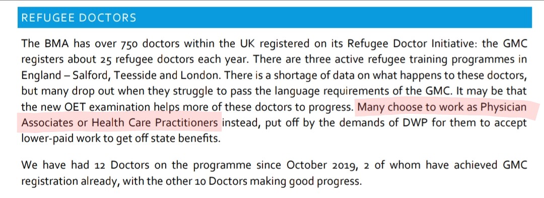 Trusts exploiting loopholes to hire refugee doctors as PAs Why does it always get worse? @NHSE_WTE/@gmcuk - You have lost complete control of this situation Source: web.archive.org/web/2020102923…