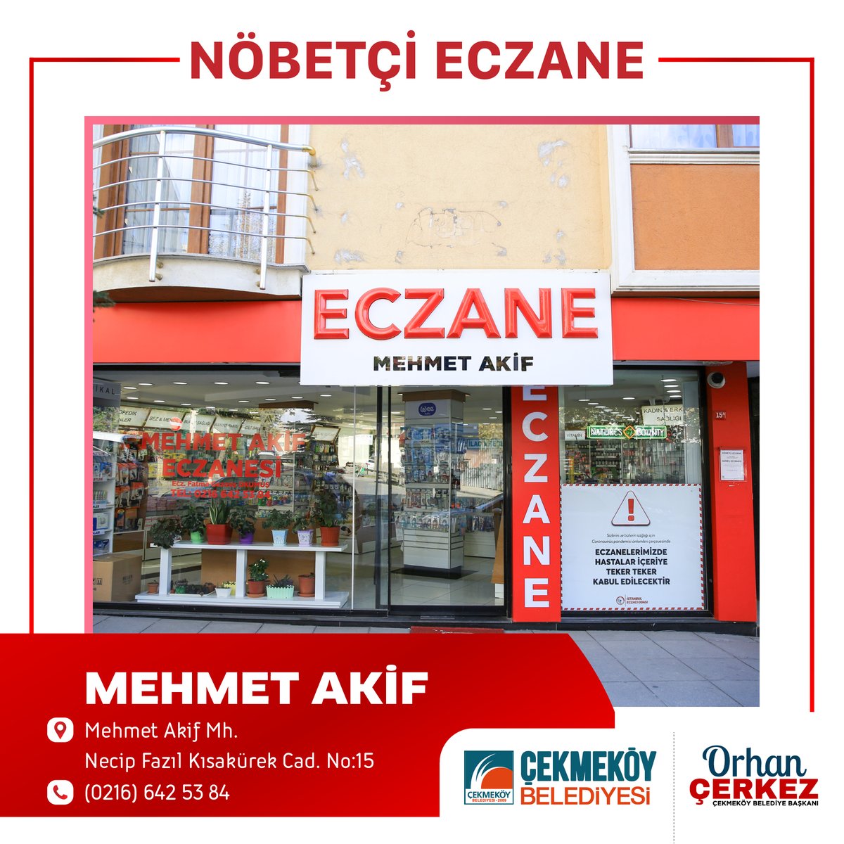 Çekmeköy’de Nöbetçi Eczaneler Hayırlı Akşamlar 📍 Vitamin Eczanesi: goo.gl/maps/XeiZZDS5W… 📍 Mehmet Akif Eczanesi: goo.gl/maps/nnQCLTx1G…