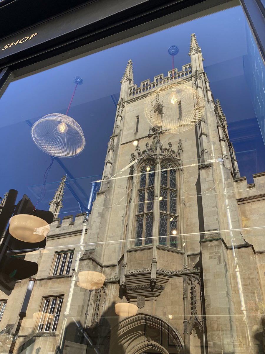 Good morning from Cambridge - reflected glory, the Pitt Building #WindowsOnWednesday