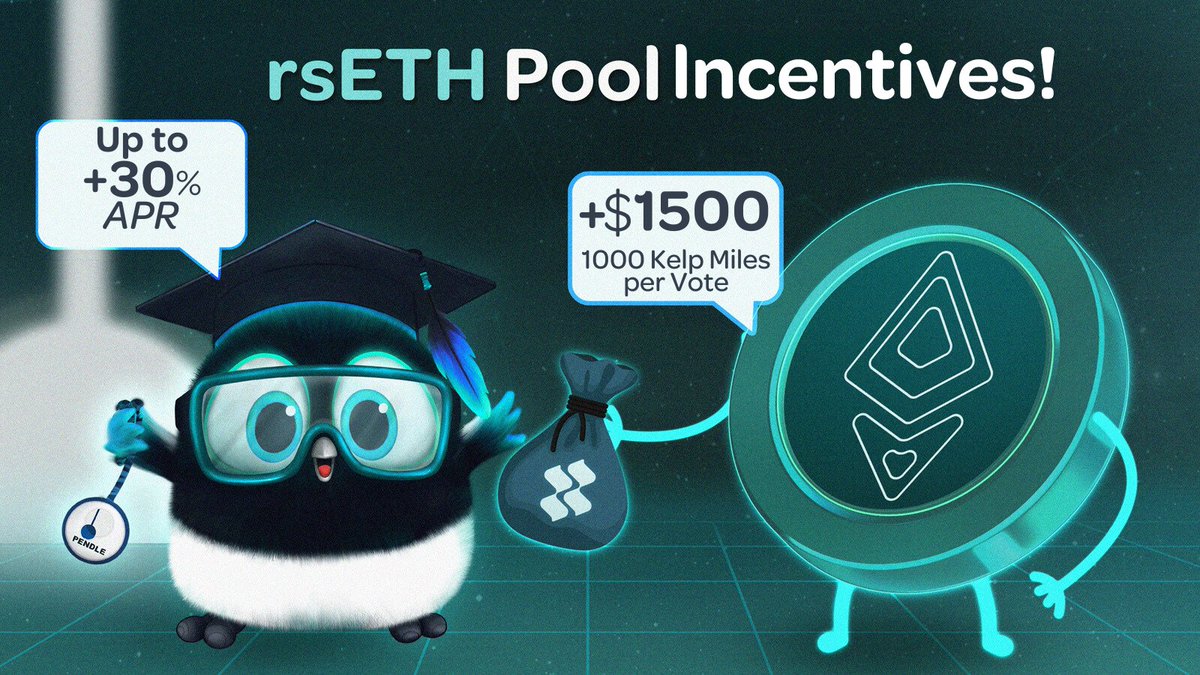 Explore new heights with the rsETH Pool's voting incentives on the Penpie Voting Market! 🎪 Vote for @KelpDAO's rsETH pools across @ethereum and @arbitrum with a whopping total of $1500 in rewards, split evenly for your strategic play. 😉 Plus, every vote earns you 1000 Kelp…