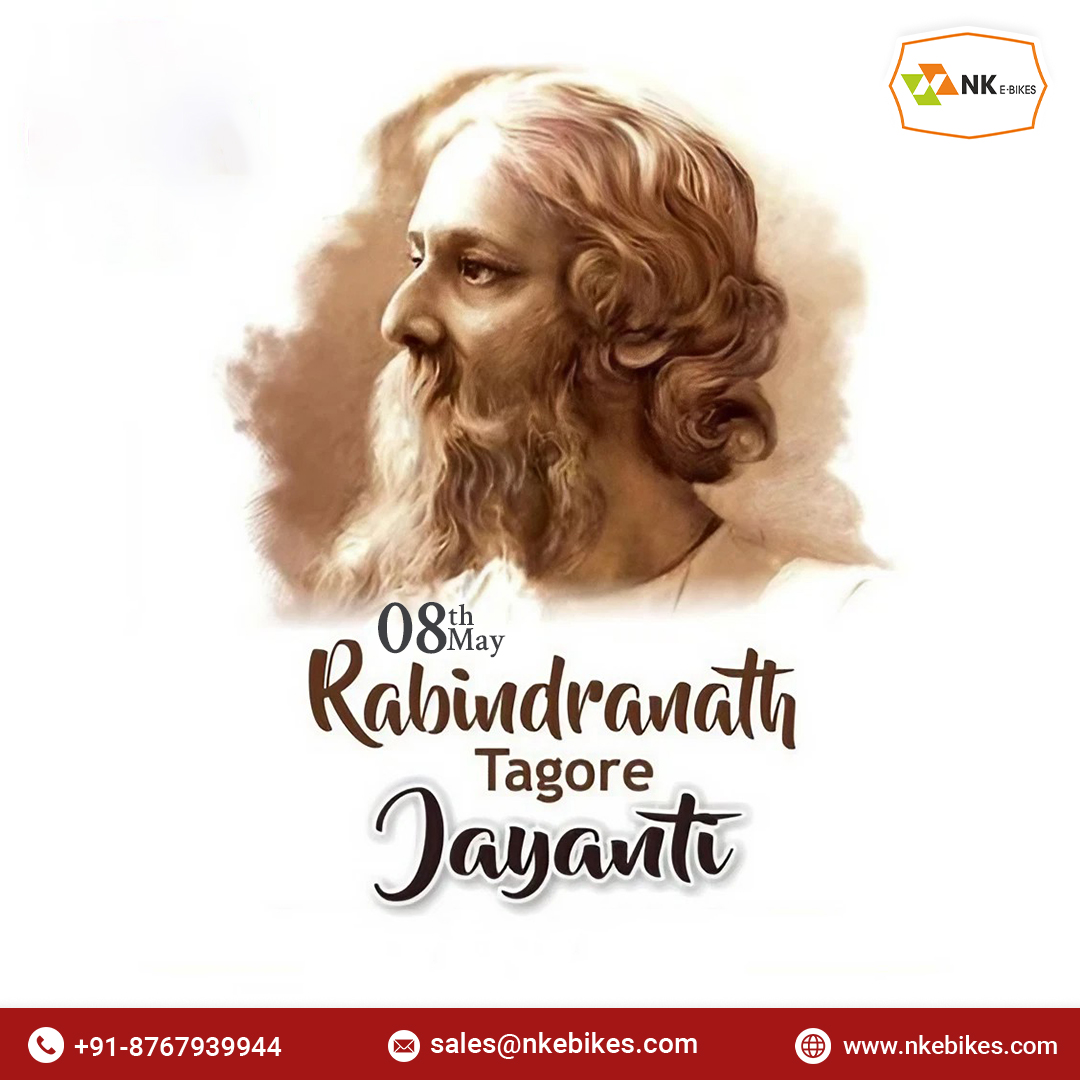 💐 Let's Rabindranath Tagore music & words uplift our soul. 🙏 May his poetry open our hearts to new possibilities. 🌼 Wishing you serenity &  peace on this special day of remembrance. ✨

#nkebikes #rabindranath #rabindrajayanti #Philosophy #ArtistOfTheMonth #legacy #Literature