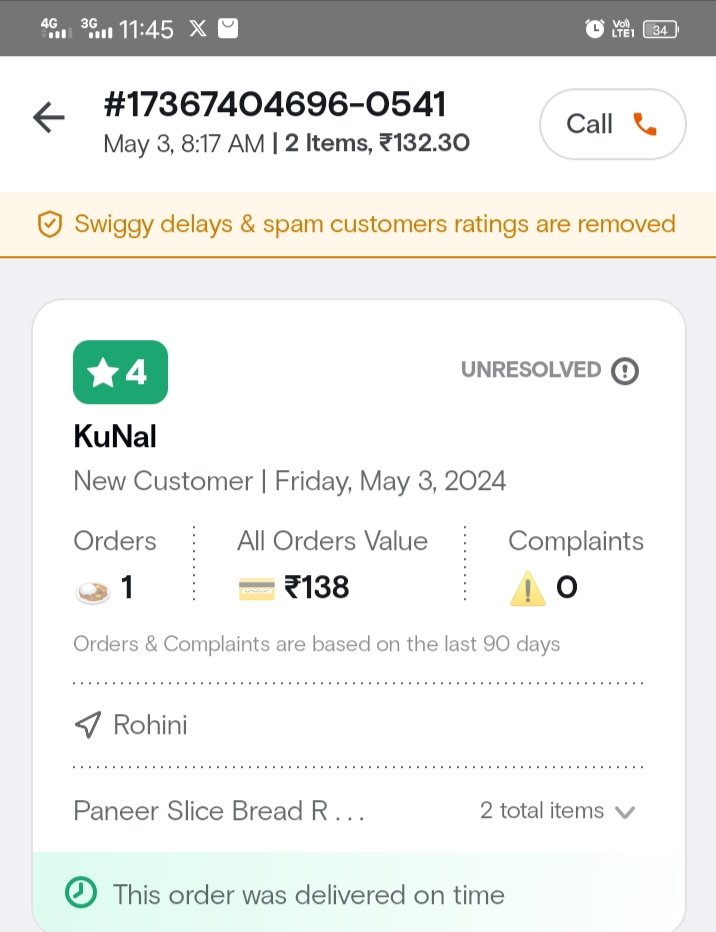 Customer feedback 😊
If you interested to eat order now ( As per your taste) Swiggy & Zomato.

#brahaminkulrasoi #BKR #healthyfood #pure #freshfood #homemadefood #homemade #swiggy #zomato #ordernow #orderonline #orderonlinenow #foodlover #foodie #foodielife #purevegrestaurant