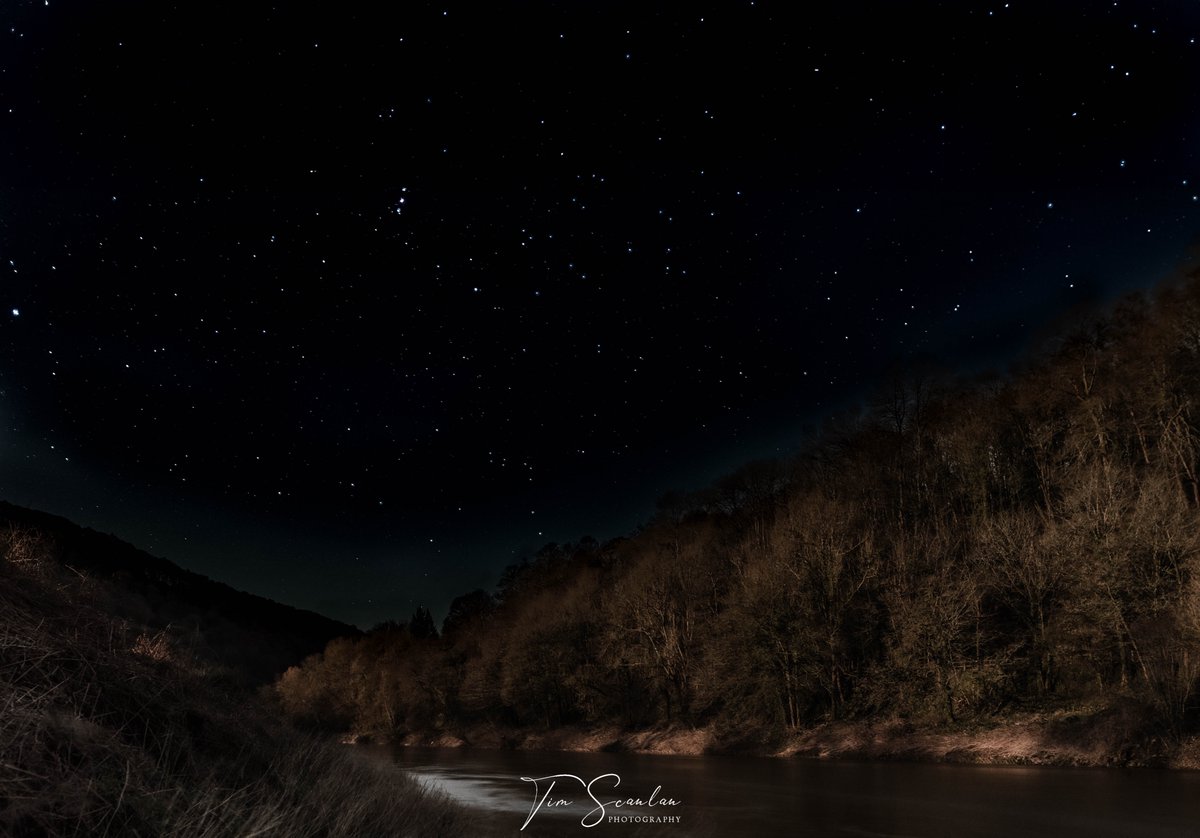 Orion rising over the River Wye, Bigsweir, Monmouthshire