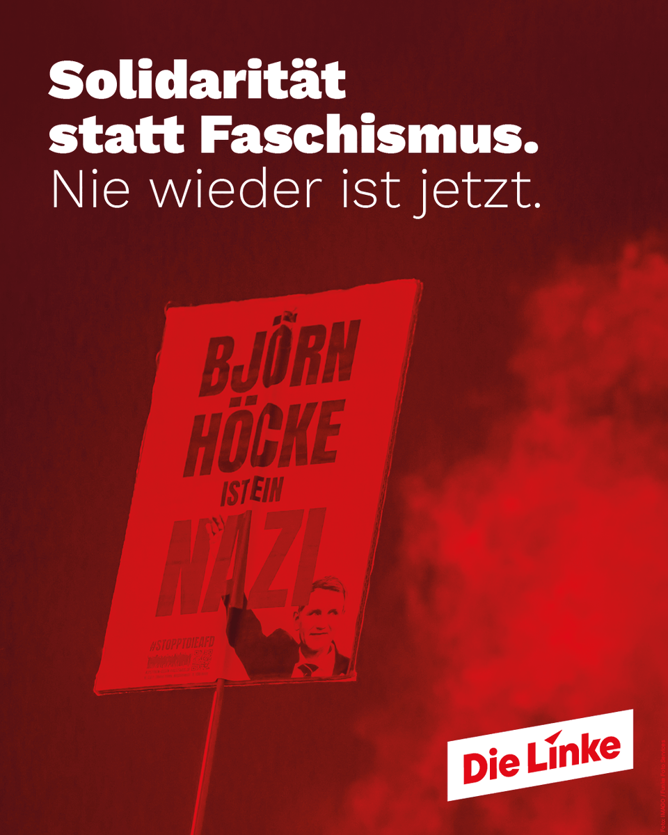 Am 8. Mai wurde Europa vom Faschismus befreit. Nach der Befreiung haben die Gefangenen des KZ Buchenwald geschworen „Nie wieder!“ Heute träumt die AfD davon, Menschen massenhaft zu deportieren, die nicht in ihr Weltbild passen. Wir sagen: Nie wieder ist jetzt! #8Mai