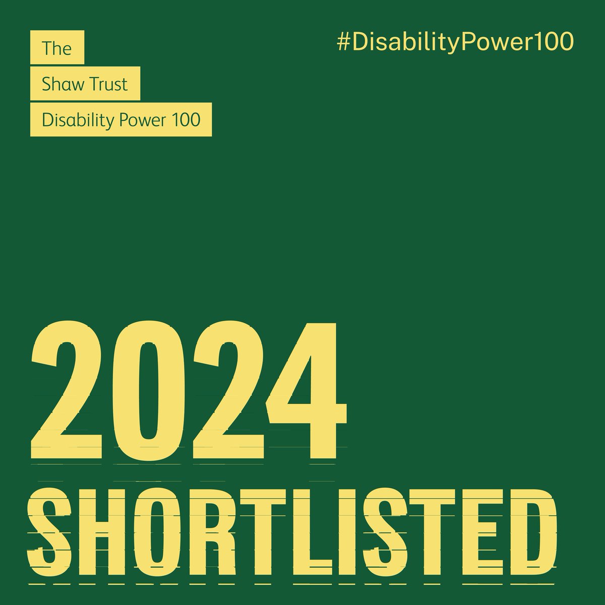 I've been shortlisted for the @ShawTrust #DisabiltyPower100. I'm very excited. Fingers crossed and let's see how this goes. #mhhsbd