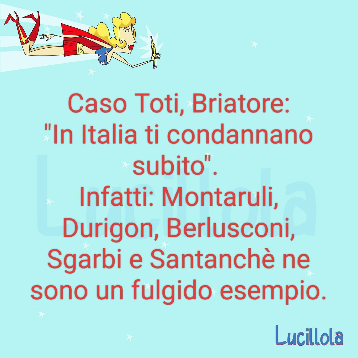 #Toti #Briatore #Liguria #Santanche #sgarbi #corruzione #8maggio #Esselunga