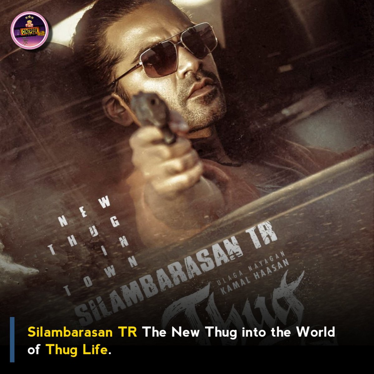 #SilambarasanTR Board on #ThugLife New swag Look ♥️ #STR @MadrasTalkies_ @ikamalhaasan #CinePeek