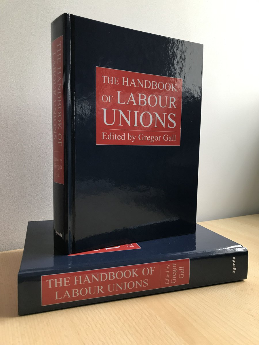 The Handbook of Labour Unions which I edited was published on May Day last week by Agenda - see agendapub.com/page/detail/th… The introduction is available for free to read here as a taster: agendapub.com/resources/pdfs… & abridged chapter summaries can be found here: jstor.org/stable/jj.1347…