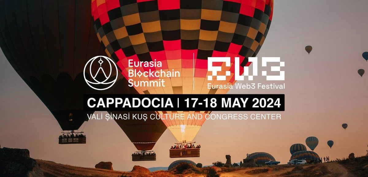 ✨The Eurasia Blockchain Summit: Exploring the Future of Web3 in Cappadocia The Eurasia Blockchain Summit, a key event for blockchain technology, will open its doors in Cappadocia, Turkiye, under the concept of the 'Eurasia Web3 Festival' on May 17-18, 2024. More…