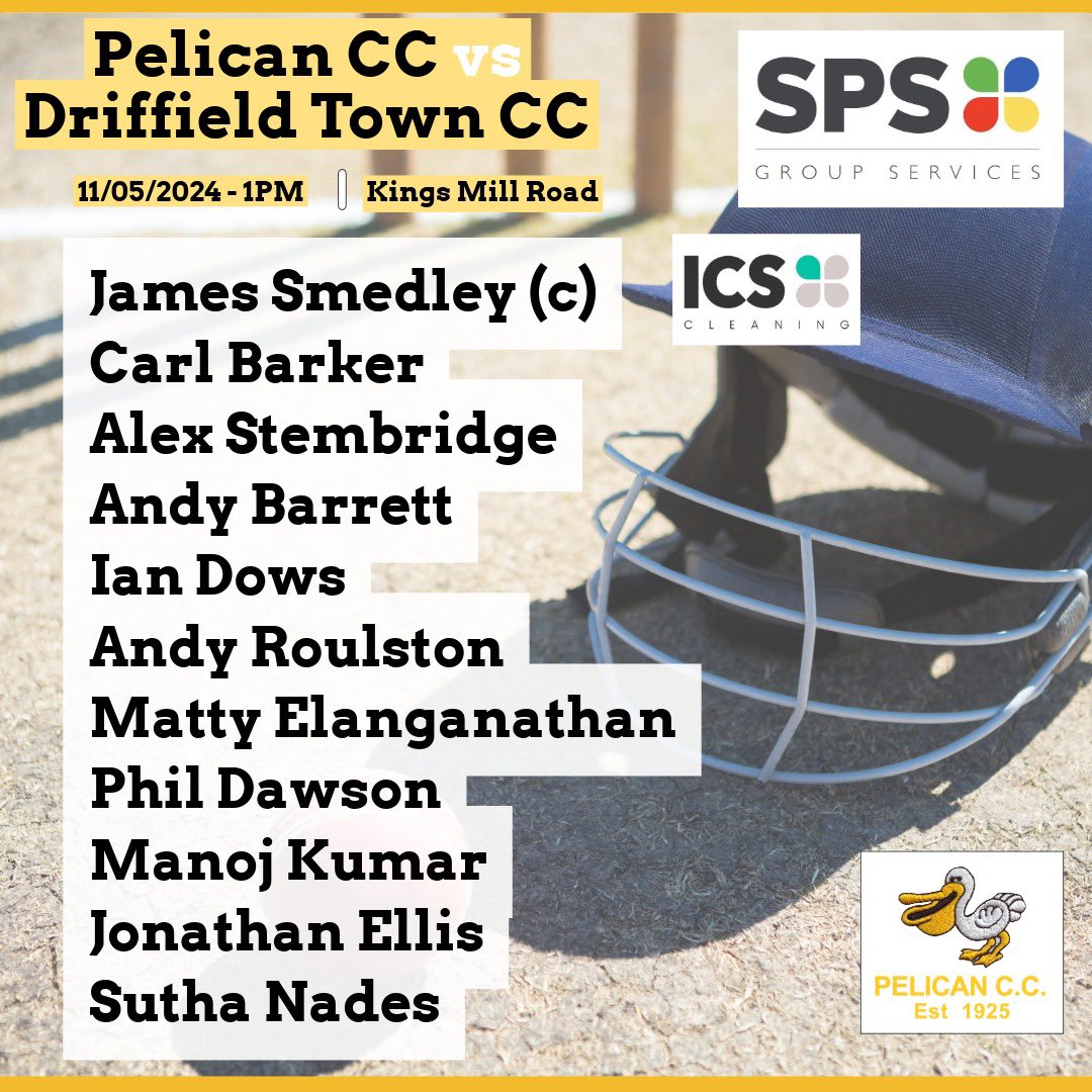 Pelican Cricket Club (@pelican1925) on Twitter photo First XI team news! 🏏
Pelican look to start the Saturday season with a win away at <a href="/DriffieldTownCC/">Driffield Town CC</a>
Fingers crossed the weather keeps up! 🤞 First XI team news! 🏏
Pelican look to start the Saturday season with a win away at <a href="/DriffieldTownCC/">Driffield Town CC</a>
Fingers crossed the weather keeps up! 🤞