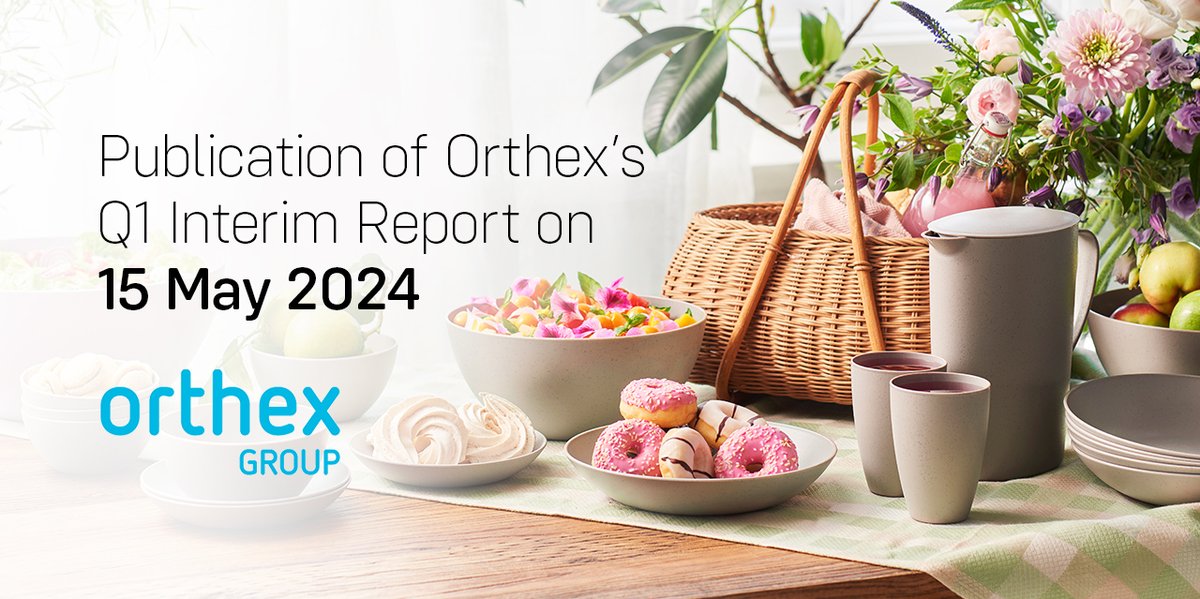 Orthex will publish its Q1 Interim Report on Wednesday, 15 May 2024 at around 9.00 a.m. EEST. The corporate management will present the report on the same day at 11.00 a.m. EEST in a webcast. Join here orthex.videosync.fi/q1-2024
