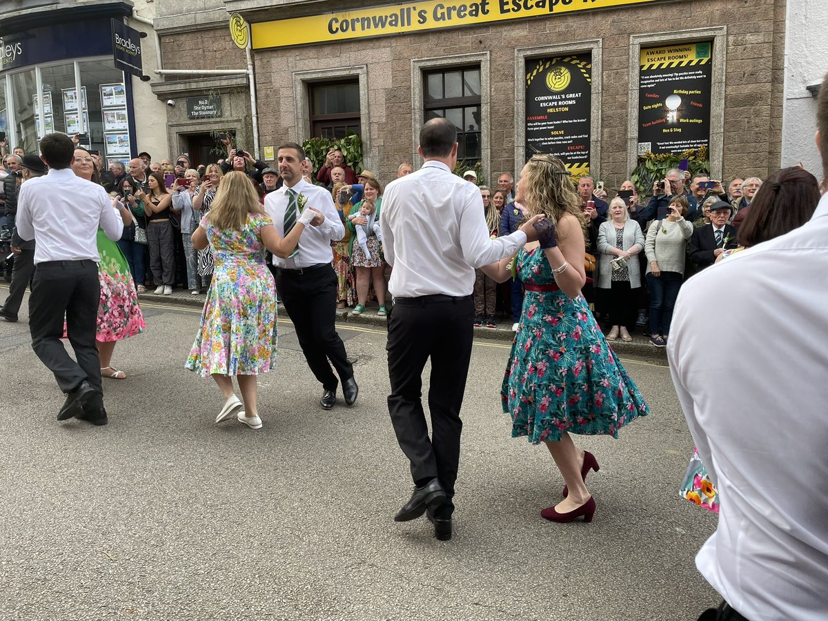 Flat shoes required for the 3 miles of dancing for the Morning Dance #FloraDay  #Helston brings a spring in your step <a href="/bbc/">BBC</a>