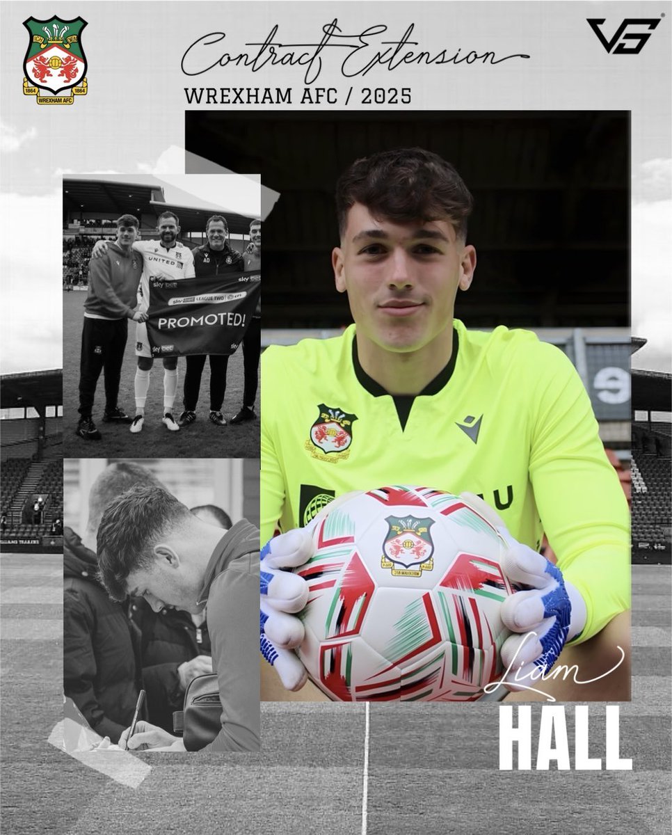 Contract Extension 🚨✍️ Congratulations to @Liamshall1 who has extended his stay with @Wrexham_AFC until the end of the 2024-25 season. We wish Liam many more future successes! #visumsports #belegendary