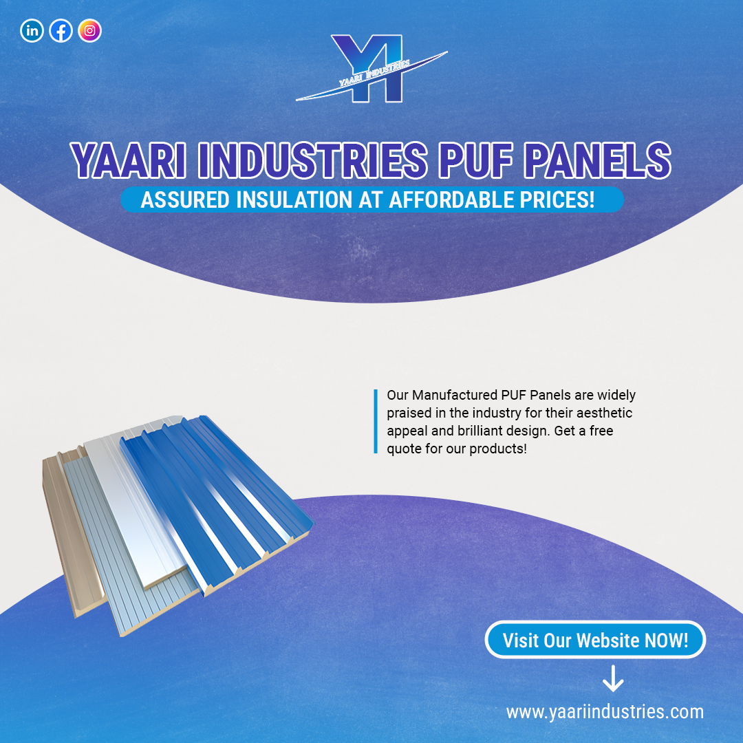 Upgrade your home insulation with Yaari Industries' top-of-the-line PUF panels! These PUF panels are known for their impressive aesthetic appeal, brilliant design, and affordable prices. Get a free quote today! #PUFpanels #yaari #insulation #energyefficiency #affordableroofing