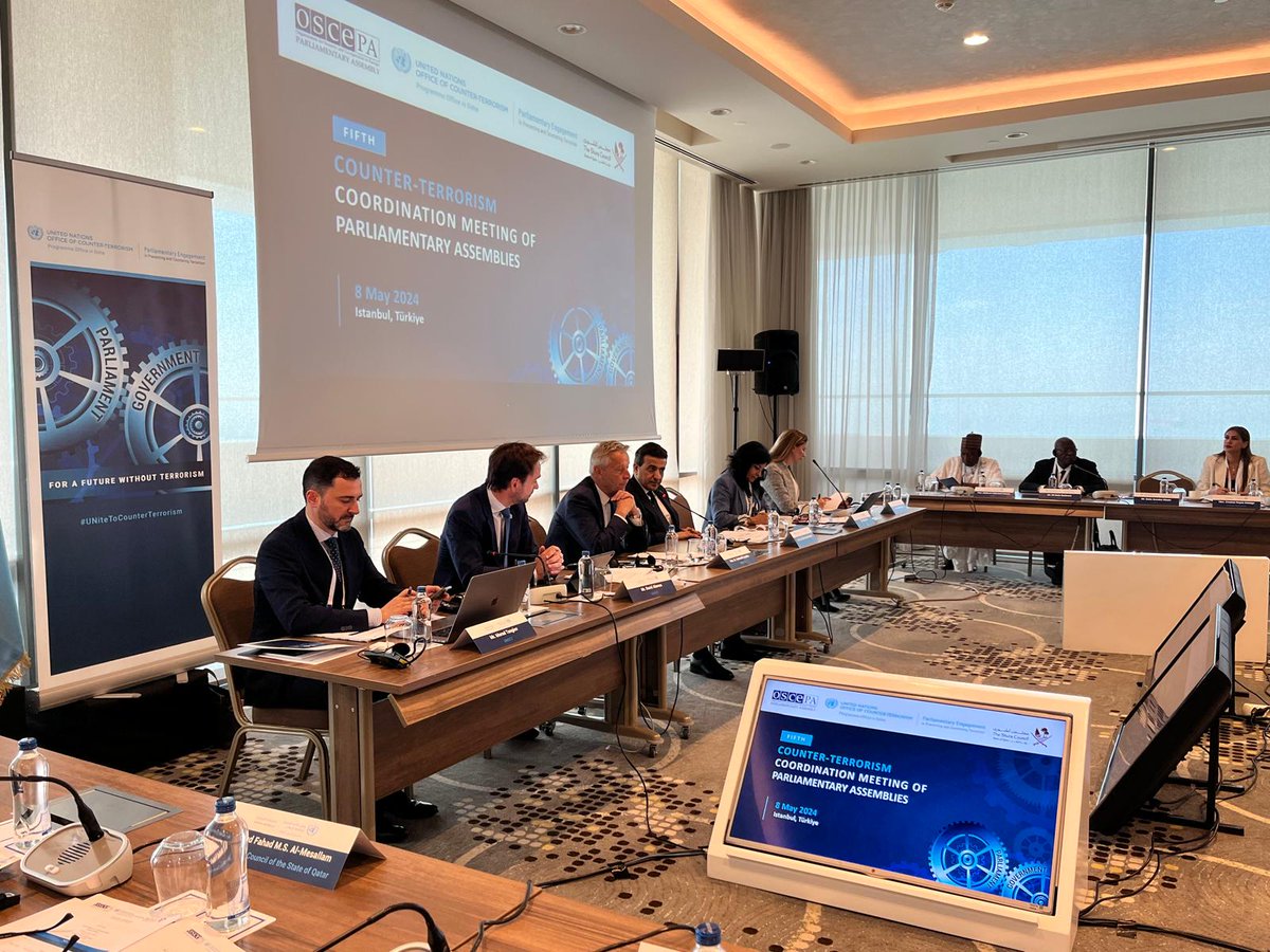 Following meetings in Ankara earlier this week (🔗 oscepa.org/en/news-a-medi…), PA members traveled to Istanbul to participate in the Counter-Terrorism Co-ordination Meeting of Parliamentary Assemblies. Today, they will review implemented and planned activities in #counterterrorism.