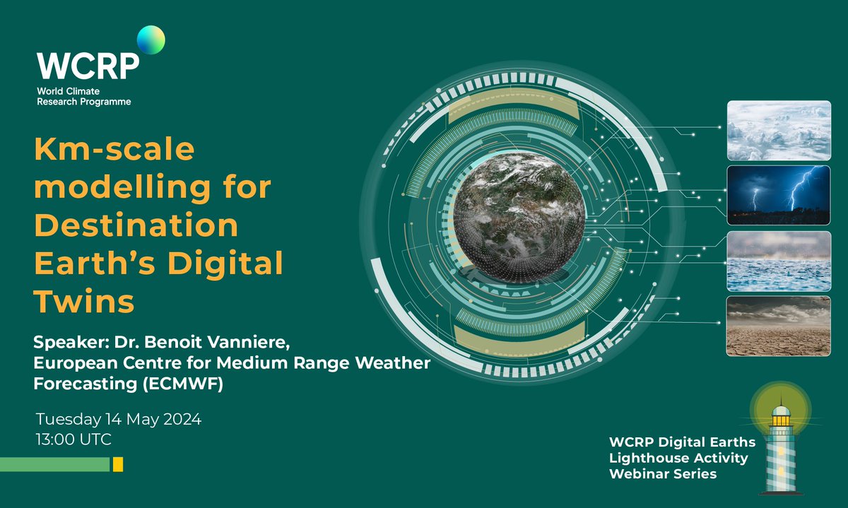 📣 Webinar alert! Join us as we discuss 'Km-scale modelling for Destination Earth's Digital Twins' next Tuesday! #EarthModelling #ClimateScience Register here: loom.ly/OdShMSo