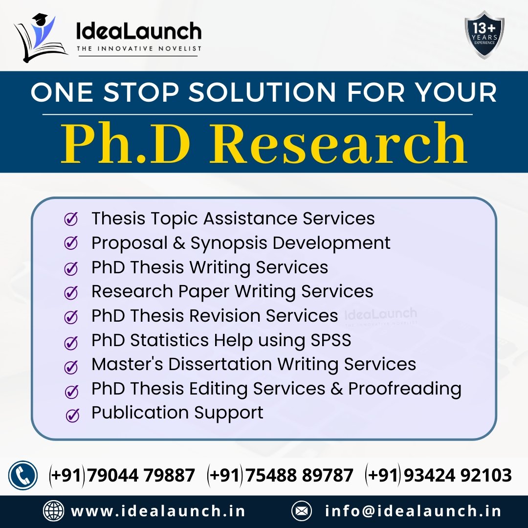 ONE STOP SOLUTION FOR YOUR Ph.D RESEARCH - IdeaLaunch

Website: idealaunch.in/complete-phd-r…

#phdthesis  #Phdsupport #phdgraduation #phdcandidate #Phdhelp #phdproblems #phdresearch #Phdassistance #phddone #phdcareers #Phdstudentship #phdlifestyle #phdadmission2023 #Idealaunch