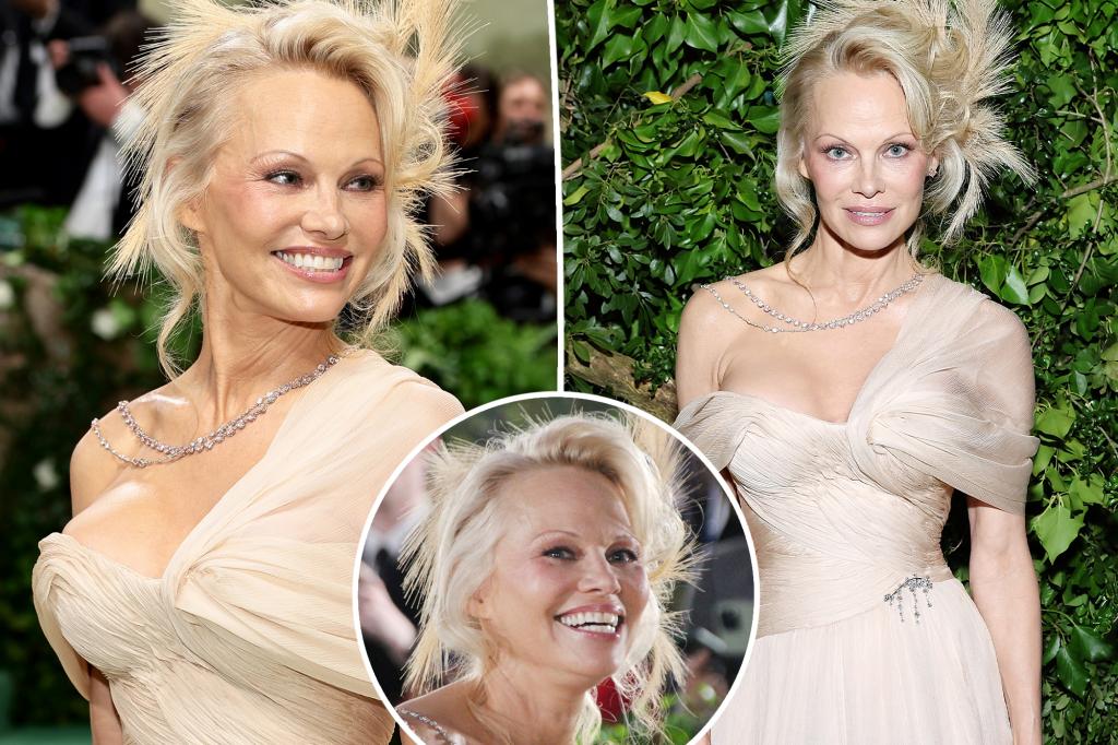 Pamela Anderson returns to makeup for Met Gala 2024: ‘The next incarnation of natural’ trib.al/zagmFNd