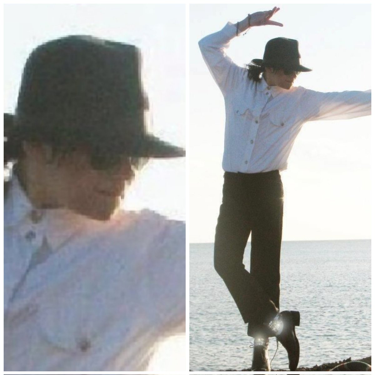 I heard so many people say 'This isn't Michael Jackson' and some say 'That's Michael Jackson' I Have to say This looks like him a lot, if this is an impersonator put him in the biopic. #MichaelJackson #KingOfPop