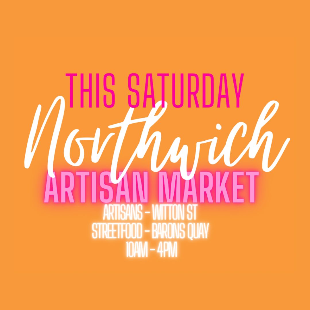 THIS SAT 11th May it's #northwichartisanmarket Text a mate, tell the family or arrange a date❤️& make sure it’s in the diary📔 With our fantastic variety of stalls there really is something for everyone See you there 🤩 📍Artisans - Witton St 📍Streetfood - @baronsquay ⏰10-4