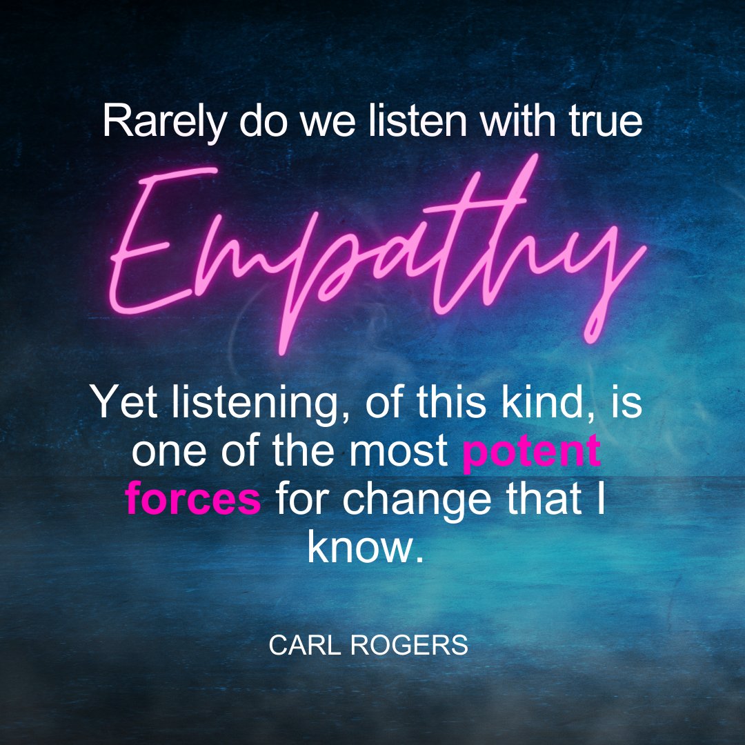Let's do more listening with empathy.

SUBSCRIBE today - the link is below ..

youtube.com/@theparadoxofc…

#paradoxofchange #timetolisten #feelheard #Emotionalhealth #mentalhealth #mentalhealthmatters #openconversations #supporteachother #carlrogers #carlrogersquote #empathy
