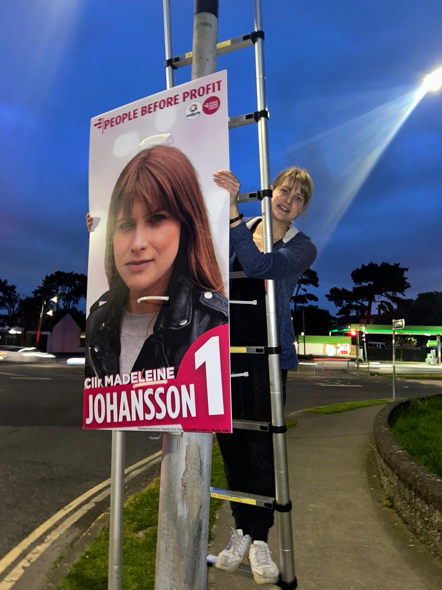 Posters have gone up, the election countdown is on. On June 7th you have the chance to evict Fianna Fáil and Fine Gael from the council and Vote no 1 for a socialist fighter. #LE24 #PalmerstownFonthill #Palmerstown #NorthClondalkin #Lucan #PeopleBeforeProfit