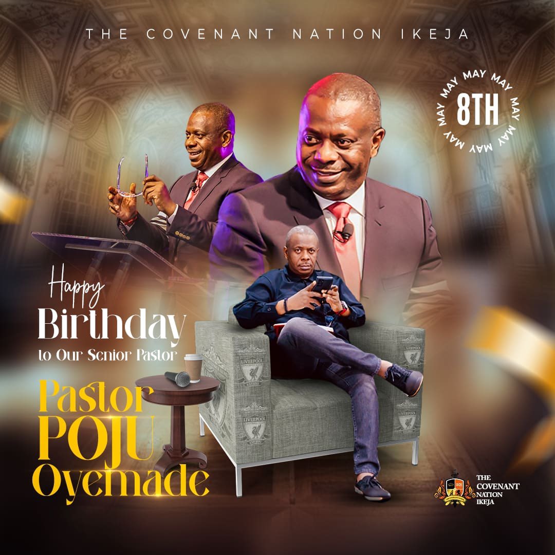It’s Pastor Poju’s Birthday!!! 🥳 

On this special day, we celebrate your compassion, wisdom, and unwavering commitment to spreading God’s word. 

We are grateful for your leadership. We pray God’s grace be multiplied upon you. 

Happy Birthday @pastorpoju 
We love you Sir!