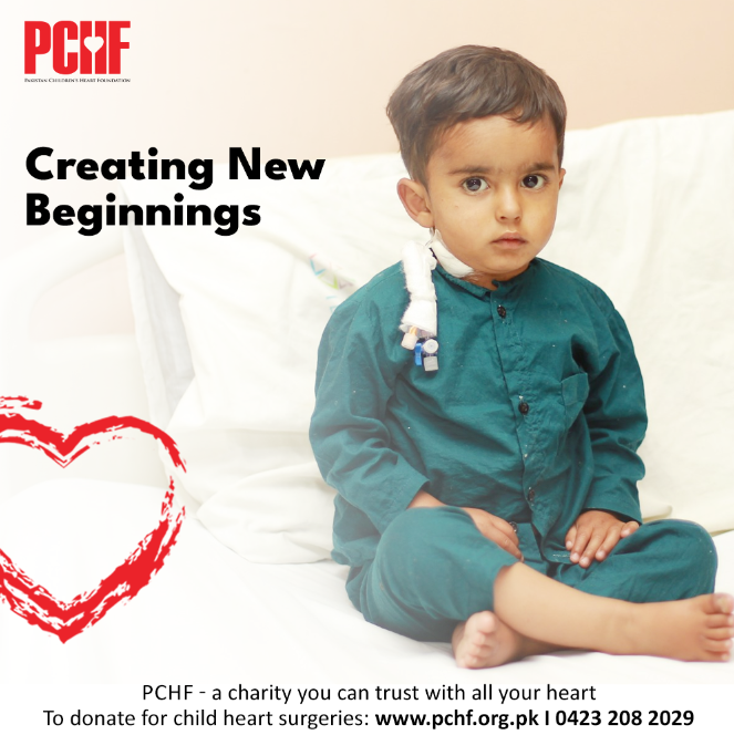 The start of a normal life awaits children who overcome #CHD through life-saving heart surgery. Through #PCHF, you can help create those new beginnings. #ACharityYouCanTrustWithAllYourHeart
#Donate: pchf.org.pk/donate/
@captainmisbahpk #MySecondInnings
#ConqueringCHD #Charity