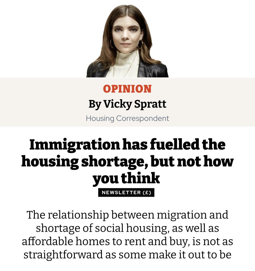 Almost every week, people contact me to tell me we only have a housing crisis because of immigration. That’s not true. So, what exactly is the link between immigration and housing shortages? This week’s newsletter @theipaper inews.co.uk/news/immigrati…